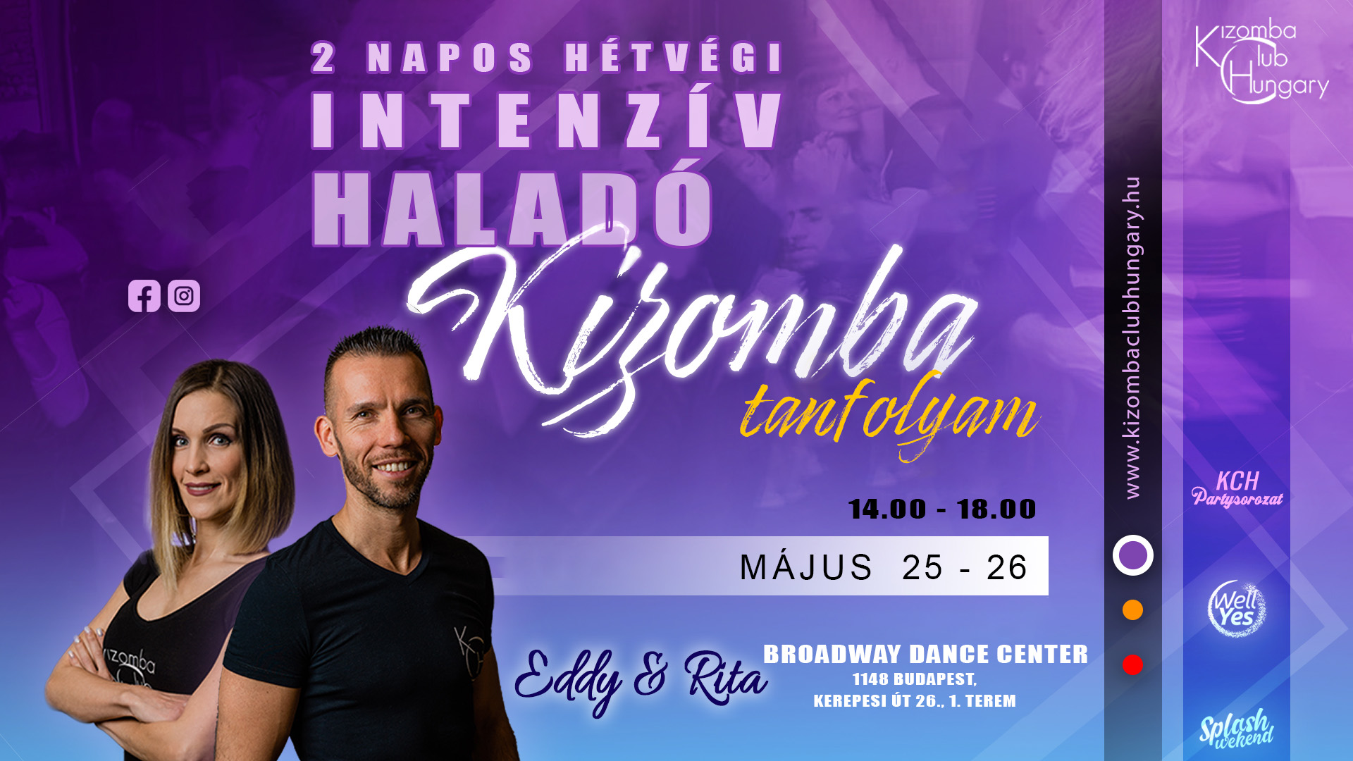 Hétvégi intenzív Haladó Kizomba tanfolyam (KCH)-Eddy&Rita