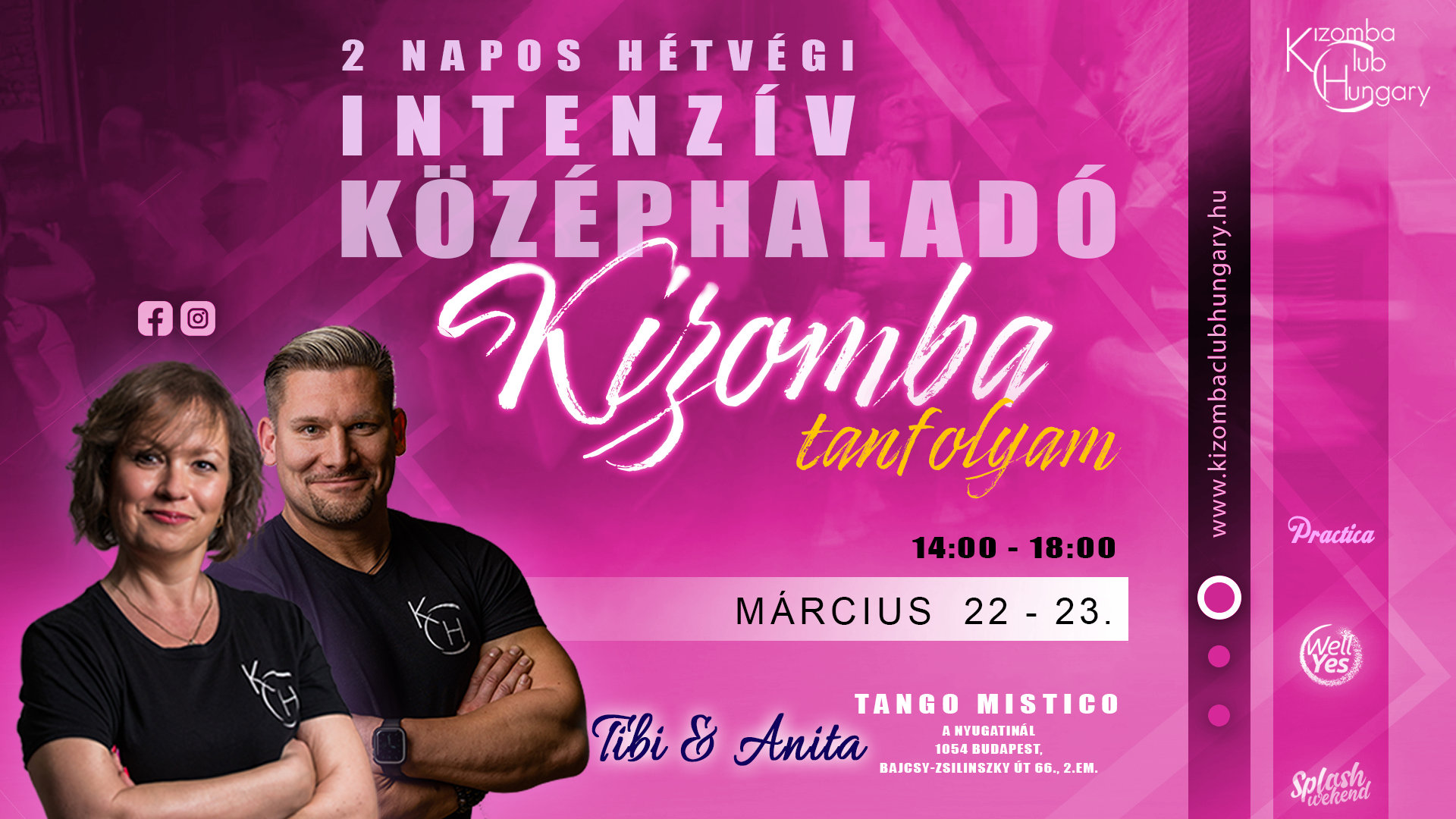 Hétvégi intenzív középhaladó Kizomba tanfolyam (KCH)-Tibi&Anita