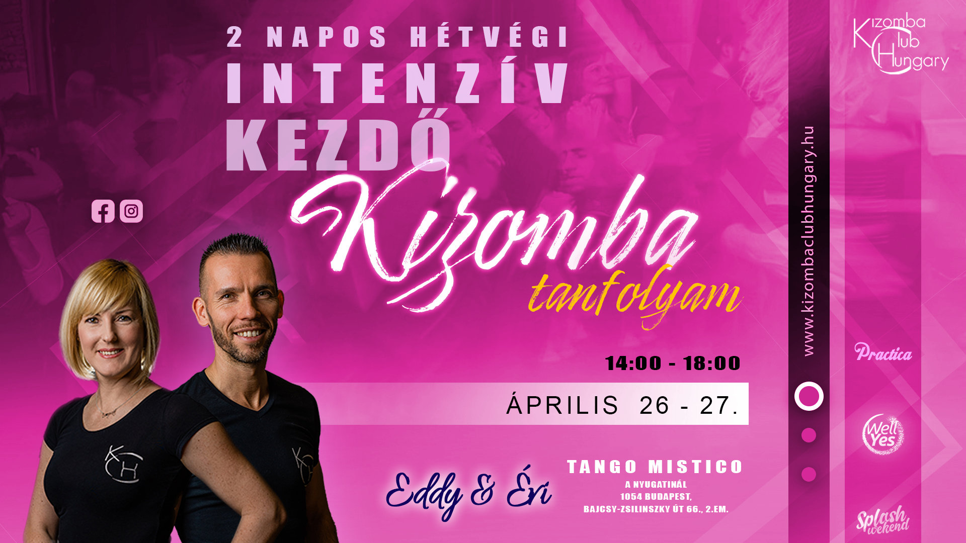 Hétvégi intenzív kezdő Kizomba tanfolyam (KCH)-Eddy&Évi
