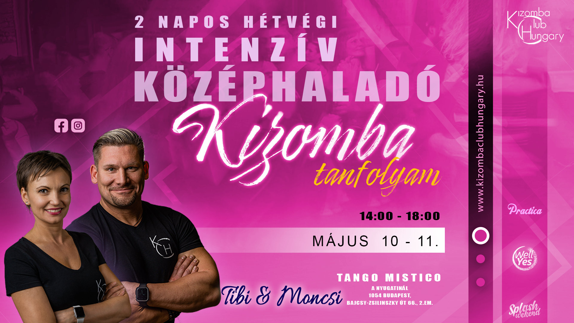 Hétvégi intenzív középhaladó Kizomba tanfolyam (KCH)-Tibi&Moncsi